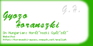 gyozo horanszki business card